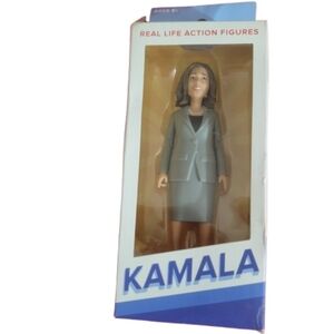 Kamala Harris Action Figure in Gray Suit 47th President Collectible